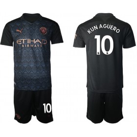 Divisa di Calcio Manchester City Kun Aguero 10 Bambino Trasferta 2020-2021 